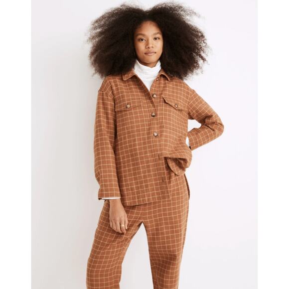 Madewell Waffleback Branner Shirt-Jacket in Windowpane - Picture 1 of 6